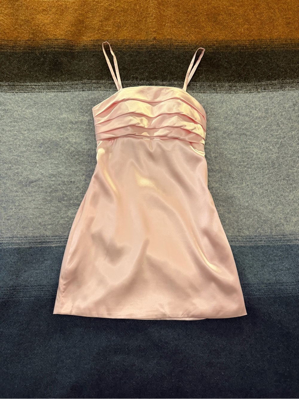 Satin Pink Spaghetti Strap Mini Dress
